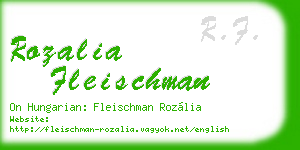 rozalia fleischman business card